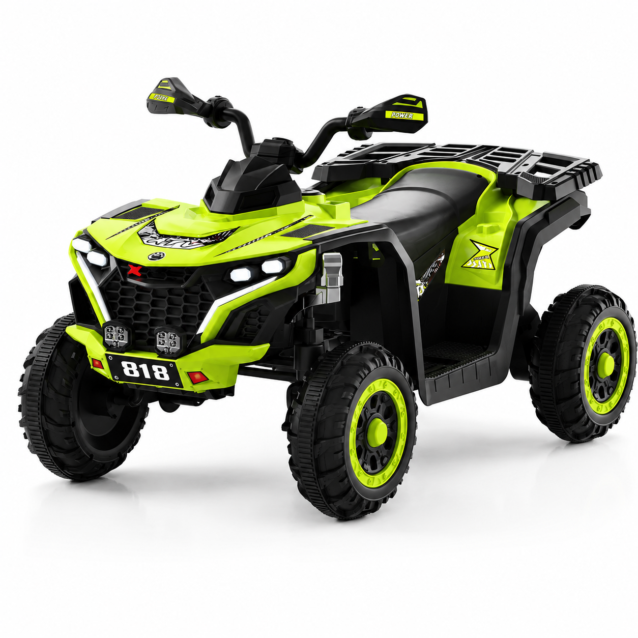 ATV electric cu motor 380W, roti EVA si design sport off-road - Verde