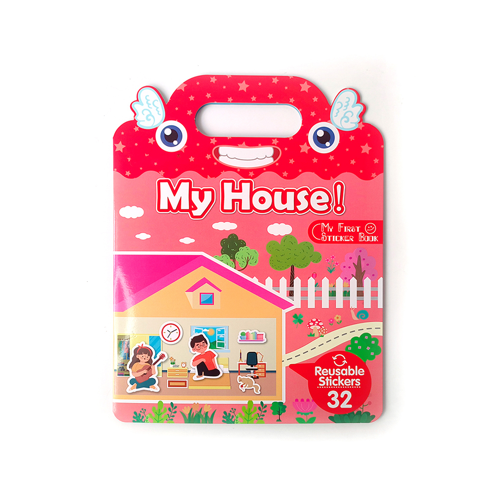 Carte educativa cu stickere reutilizabile - Casa mea (32 piese)