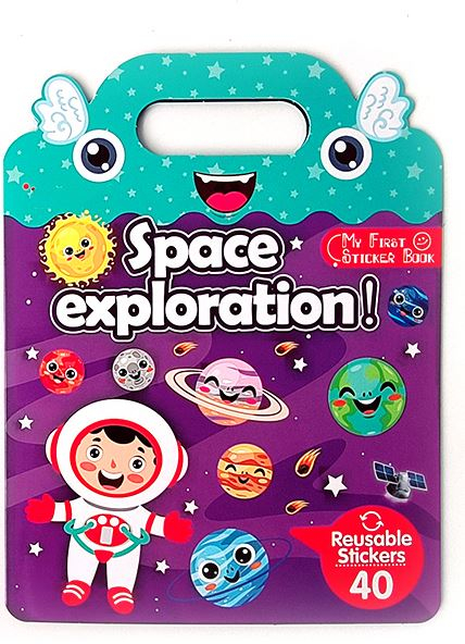 Carte educativa cu stickere reutilizabile - Explorarea spatiului (40 piese)