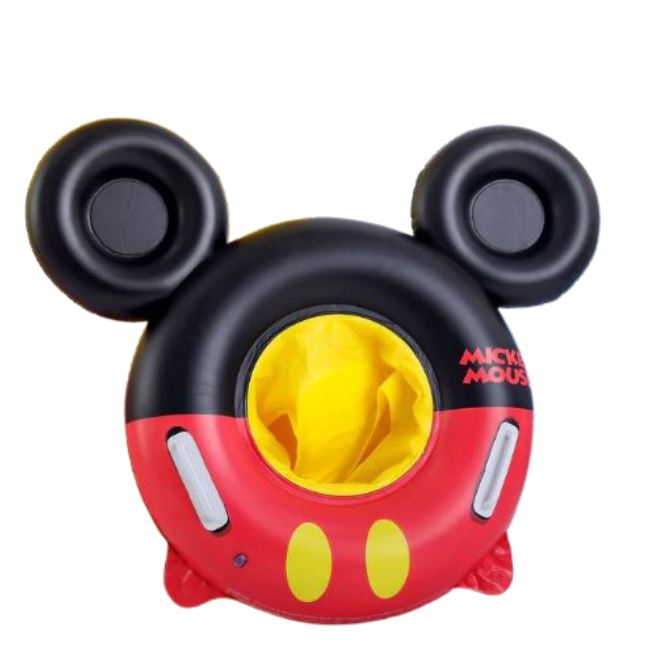 Colac gonflabil pentru copii cu chilotel Mickey Mouse - model rosu interactiv