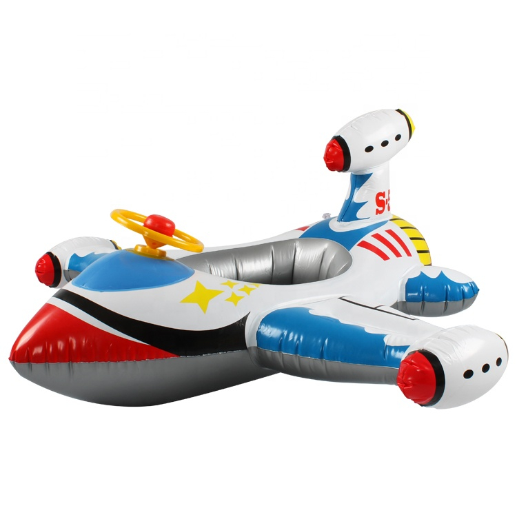 Colac gonflabil tip avion cu volan - model multicolor