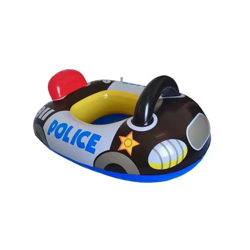 Colac tip barcuta gonflabila - model masina de politie cu spatar