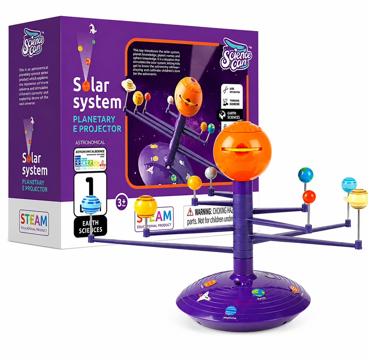 Joc STEM Sistemul Solar cu proiector interactiv si planete luminoase