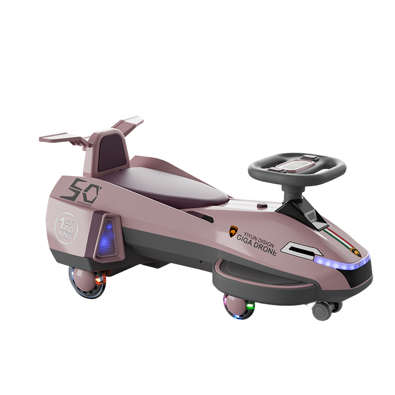 Masinuta electrica Ride-On Giga Drone, pink, iluminare LED