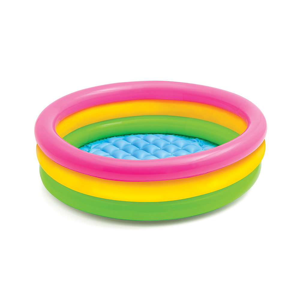 Piscina gonflabila cu 3 inele colorate pentru joaca racoritoare si sigura - 60 cm