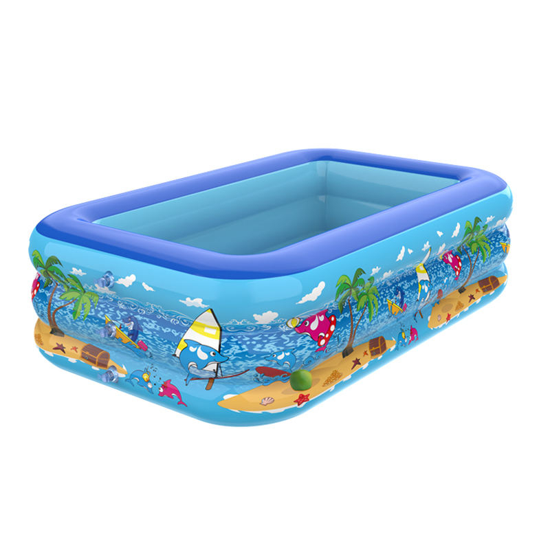 Piscina gonflabila pentru copii, dreptunghiulara cu podea moale - dimensiune 290 x 172 x 55 cm