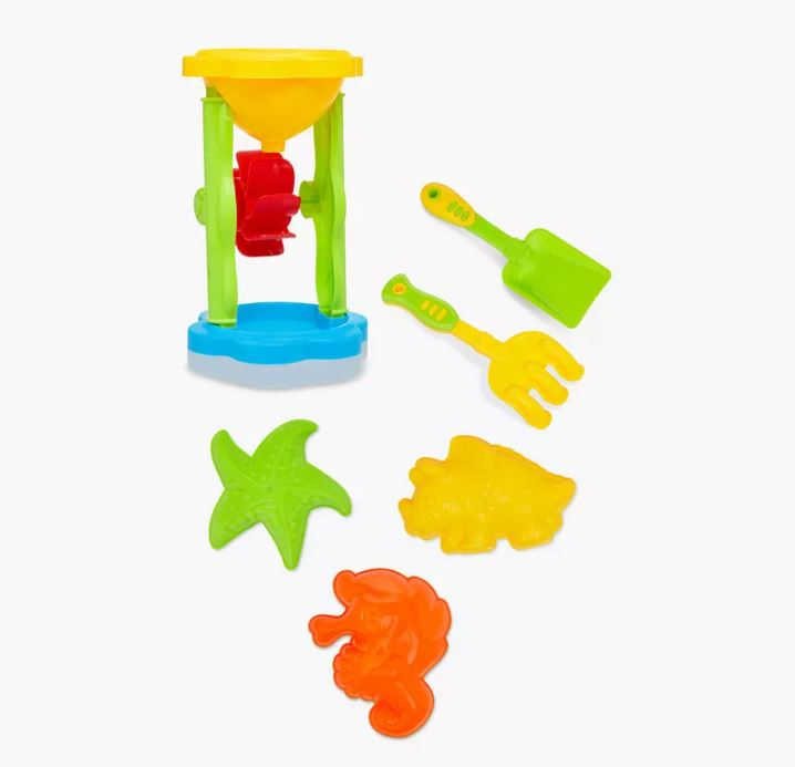 Set jucarii de plaja 7 piese cu roata de apa interactiva