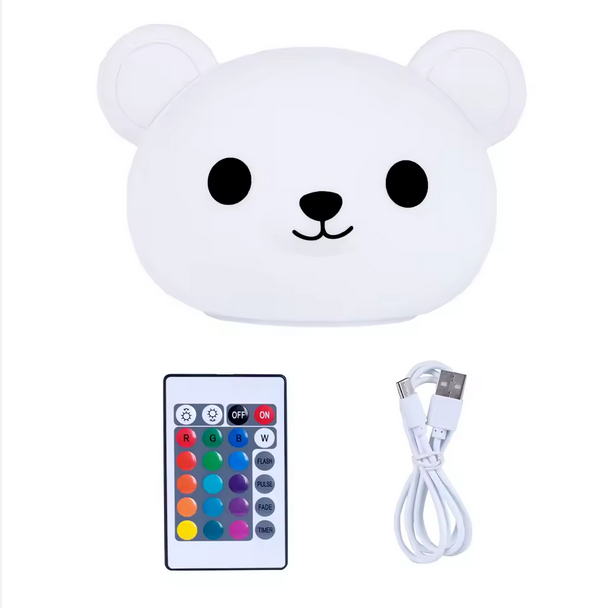 Lampă de Noapte Urs Din Silicon – Siguranță & Ambianță [3]