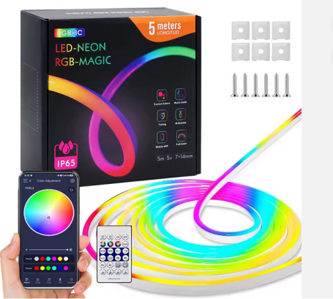 Casă & Lifestyle - Bandă LED RGB Impermeabilă 5 m – Ambianță și iluminare inteligentă