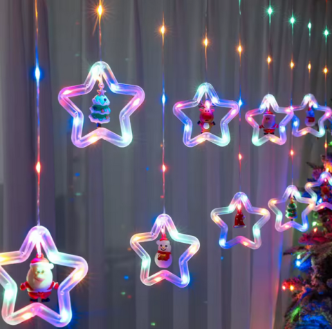 Ghirlandă LED cu Stele – Iluminare Festivă & Atmosferă Magică [1]