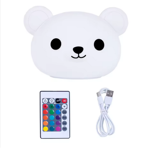 Lampă de Noapte Urs Din Silicon – Siguranță & Ambianță [2]