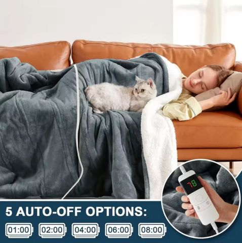 Pătură Electrică Încălzitoare din Flanel Moale [3]