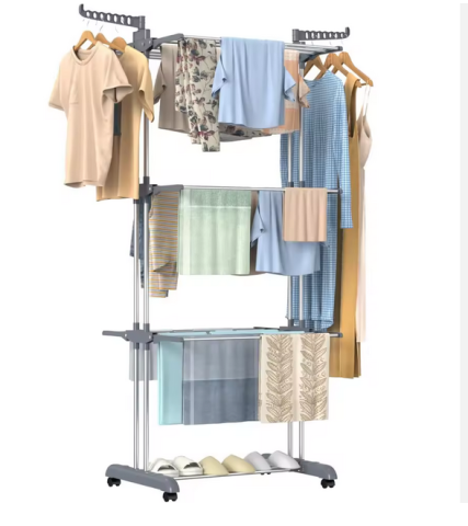 Casă & Lifestyle - Suport de uscare rufe tip stand, 3 straturi, pliabil