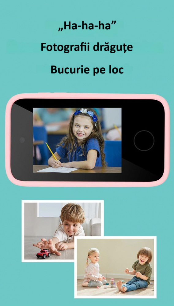 Telefon inteligent pentru copii, 2.8 inch IPS, husa de silicon anti-alunecare, jocuri, inregistrare si fotografiere HD 1080P, video, muzica, alarma, calculator, lanterna, educational, verde [8]