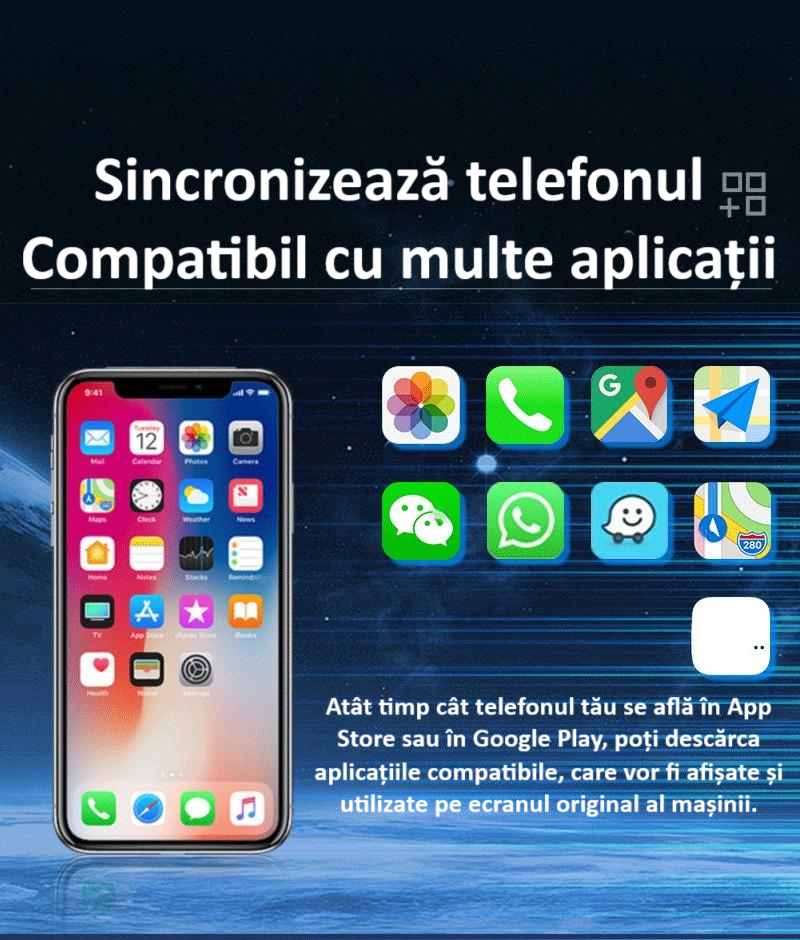 Adaptor wireless CarPlay & Android Auto 2-in-1 Q1M, compatibil cu Apple iOS 10+ si Android 11+, WiFi 5GHz, Plug-and-Play, compact si usor, transmisie stabila, conexiune Bluetooth, gri carbon [14]