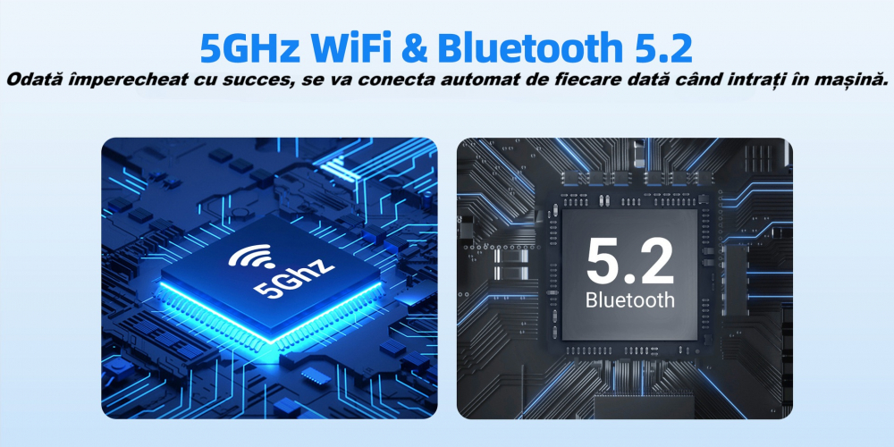 Adaptor wireless CarPlay & Android Auto 2-in-1 CP86, compatibil cu Apple iOS 10+ si Android 11+, WiFi 5GHz, Plug-and-Play, compact si usor, transmisie stabila, conexiune Bluetooth, negru [12]