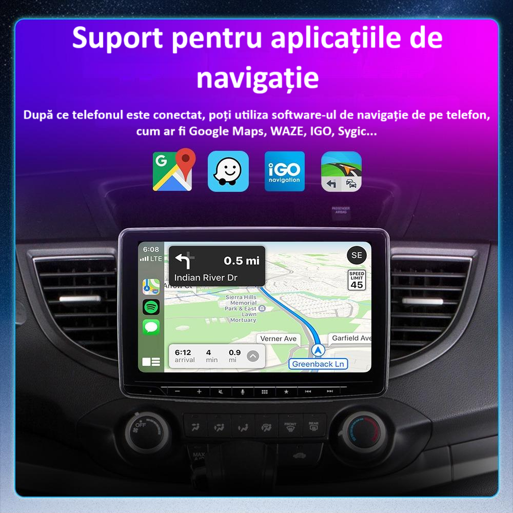 Adaptor wireless CarPlay & Android Auto 2-in-1 C11, compatibil cu Apple iOS 10+ si Android 11+, WiFi 5GHz, Plug-and-Play, compact si usor, transmisie stabila, conexiune Bluetooth, negru [12]
