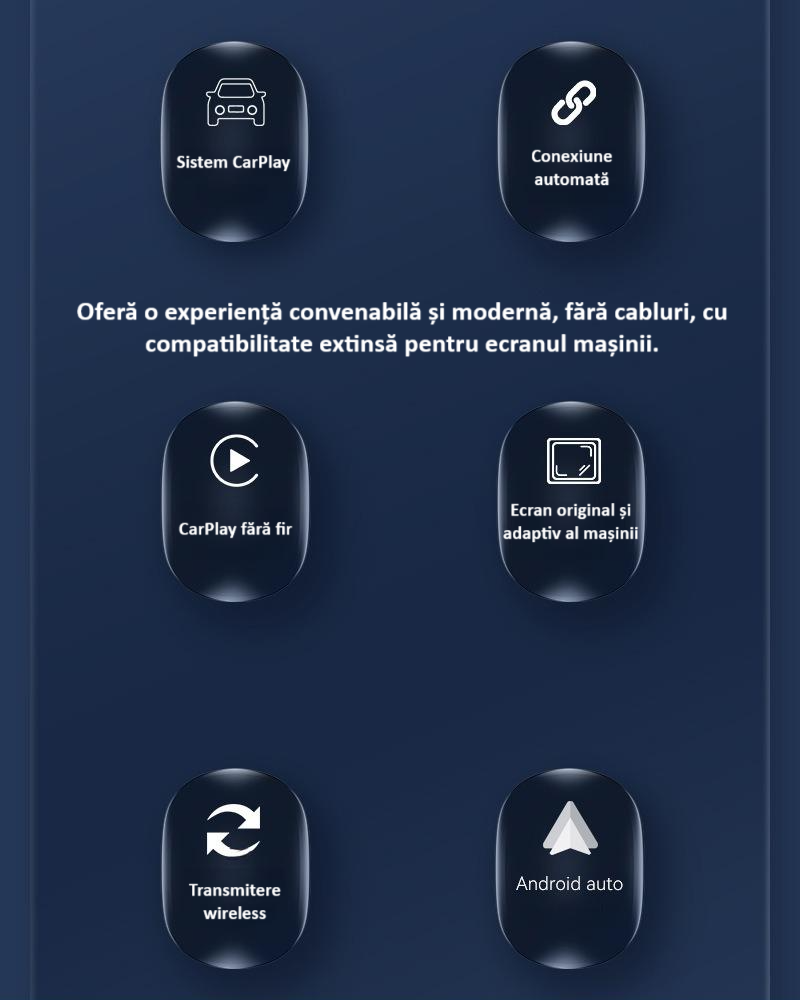 Adaptor wireless CarPlay & Android Auto 2-in-1 Q1, compatibil cu Apple iOS 10+ si Android 11+, WiFi 5GHz, Plug-and-Play, compact si usor, transmisie stabila, conexiune Bluetooth, gri [9]
