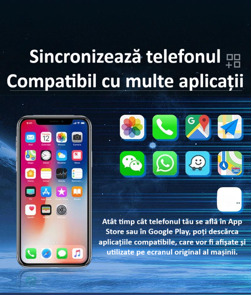 Adaptor wireless CarPlay & Android Auto 2-in-1 Q1, compatibil cu Apple iOS 10+ si Android 11+, WiFi 5GHz, Plug-and-Play, compact si usor, transmisie stabila, conexiune Bluetooth, gri [16]