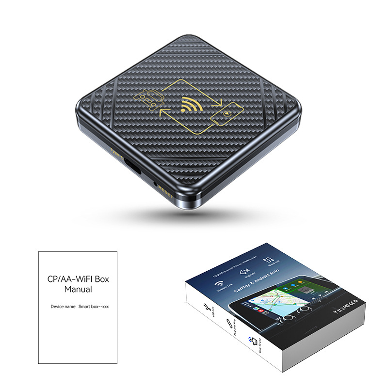 Adaptor wireless CarPlay & Android Auto 2-in-1 Q1, compatibil cu Apple iOS 10+ si Android 11+, WiFi 5GHz, Plug-and-Play, compact si usor, transmisie stabila, conexiune Bluetooth, gri [3]