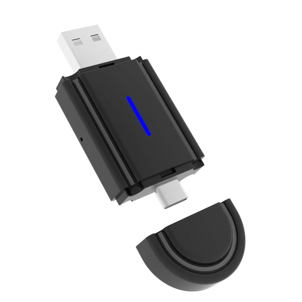 Adaptor wireless CarPlay & Android Auto 2-in-1 PL6, compatibil cu Apple iOS 10+ si Android 11+, WiFi 5GHz, Plug-and-Play, compact si usor, transmisie stabila, conexiune Bluetooth, negru [1]