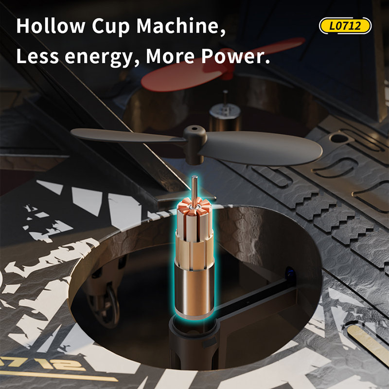 Avion RC cu telecomanda ZYTEQ®️L0712, planor din spuma cu inaltime fixa, jucarie quadcopeter, gri-auriu [7]