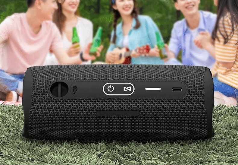 Boxa portabila Bluetooth, Wireless, cu rezistenta la apa, fara fir, sunet puternic si clar, design modern, hands-free, suport radio FM, USB/SD/TF card, Aux-in, compatibilitate universala, neagra [9]