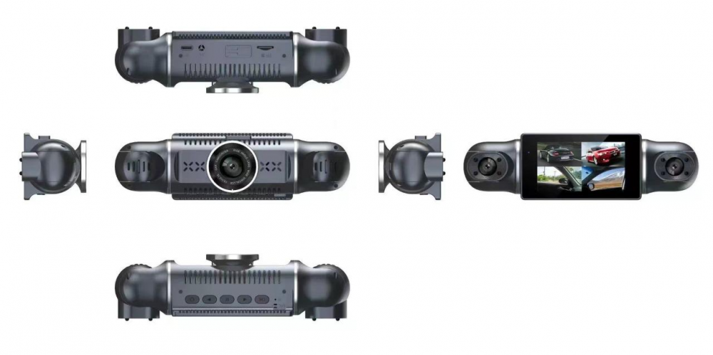 Camera video de bord auto Full HD 1080P, 4 lentile, WIFI, ecran IPS de 3 inch, G-sensor, inregistrare in bucla, Night Vision, WDR, detectare miscare, protejeaza fisierele in caz de accident, neagra [11]