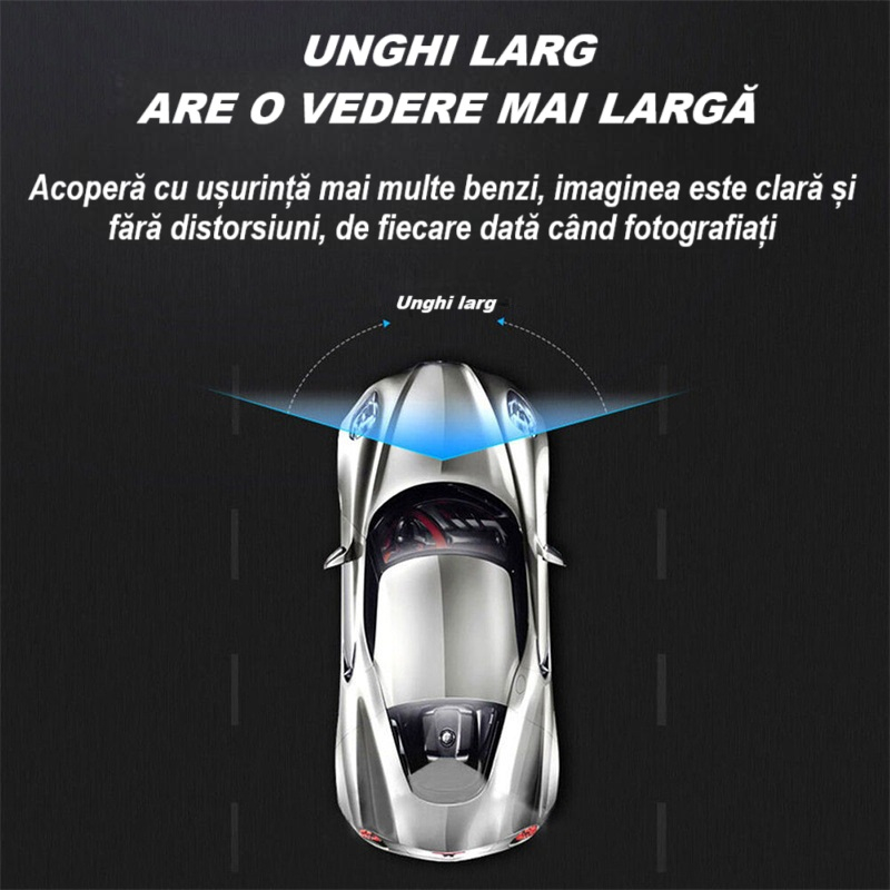 Camera video de bord auto S2 Full HD 1080P, WDR, 150°, 3 lentile, Wi-Fi, ecran IPS de 2 inch, filmare zi si noapte, inregistrare in bucla, Night Vision, detectare miscare, parcare asistata, neagra [8]