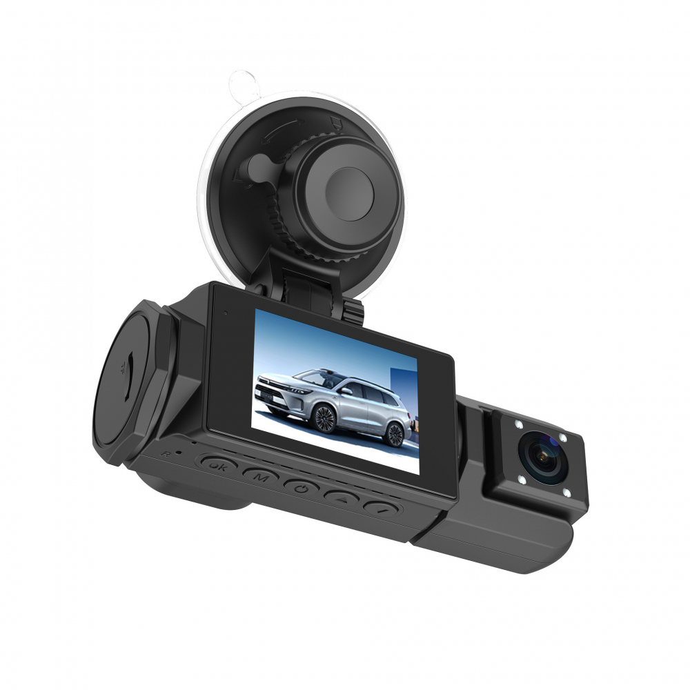 Camera video de bord auto S2 Full HD 1080P, WDR, 150°, 3 lentile, Wi-Fi, ecran IPS de 2 inch, filmare zi si noapte, inregistrare in bucla, Night Vision, detectare miscare, parcare asistata, neagra [19]