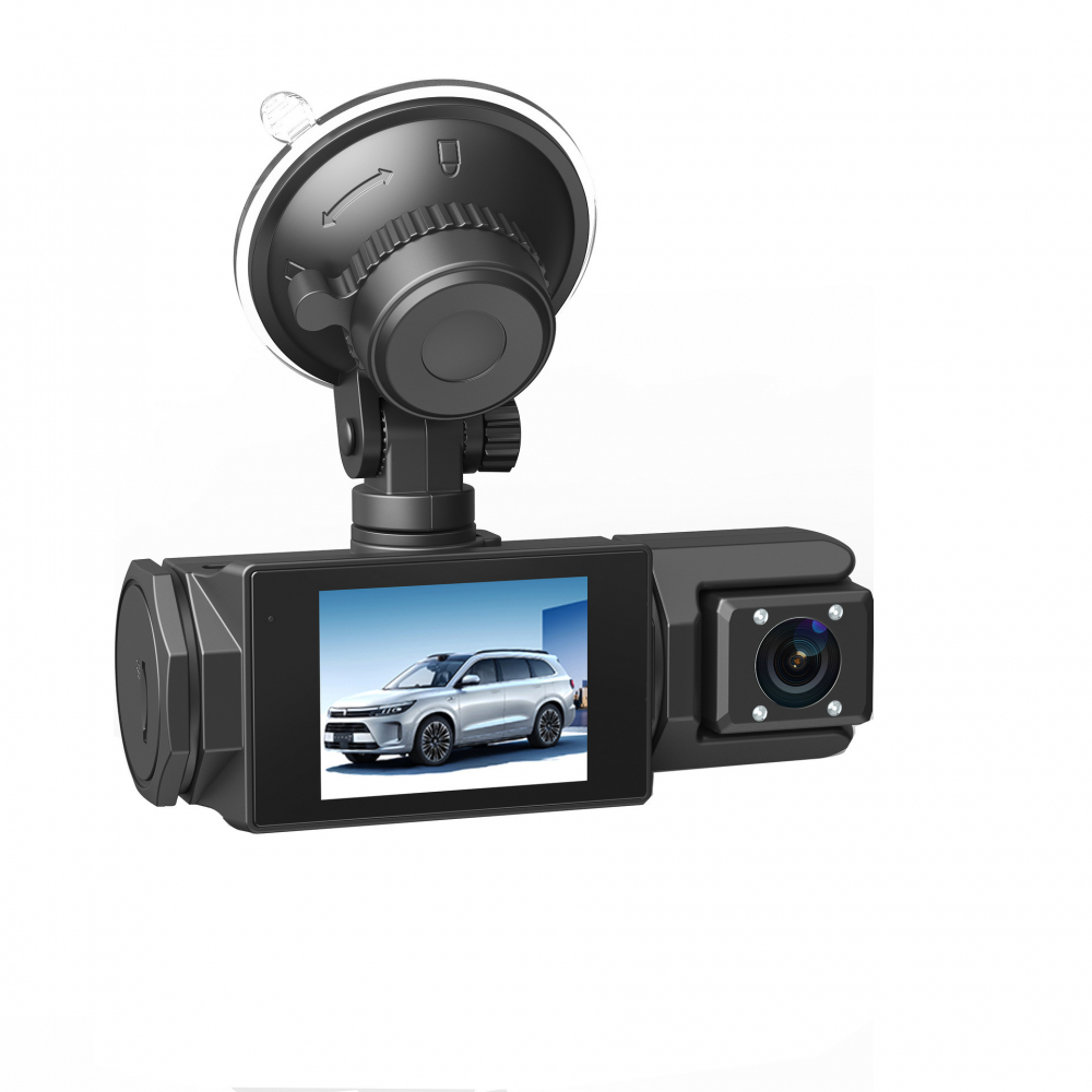 Camera video de bord auto S2 Full HD 1080P, WDR, 150°, 3 lentile, Wi-Fi, ecran IPS de 2 inch, filmare zi si noapte, inregistrare in bucla, Night Vision, detectare miscare, parcare asistata, neagra [3]