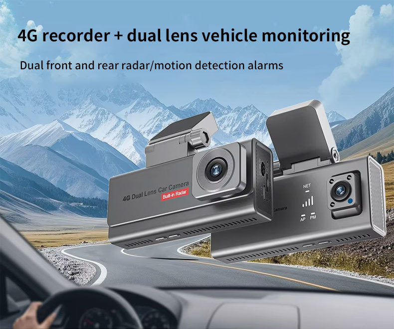 Camera video de bord auto ZYTEQ®️, 4G + Dual Lens, monitorizare live 24/7, Radar detection - alerte precise pentru miscare si impact, Night Vision, GPS - localizare exacta a vehiculului, Two-way Audio [2]