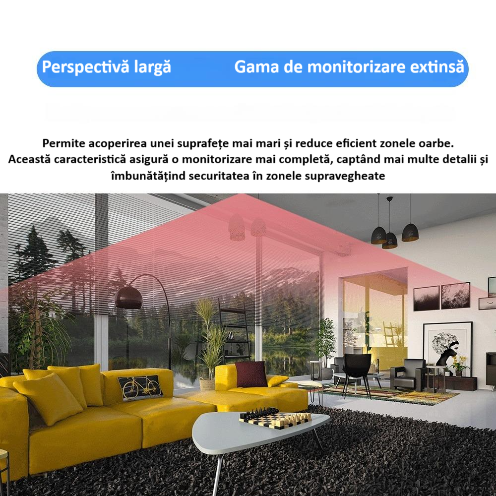 Camera wireless de supraveghere HD mini smart, 1080P, interior/exterior, viziune nocturna IR, detectare miscare, unghi larg, conexiune mobila, hotspot video integrat, consum de energie redus, alba [21]