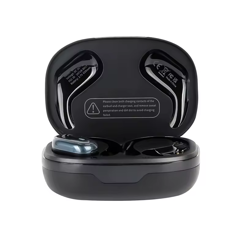Casti wireless earbuds Bluetooth cu reducere activa hibrida a zgomotului, TWS, in ear, audio, microfon, afisaj digital, Bluetooth 5.3, latenta mica de 40 ms, rezistente la apa, negre [3]
