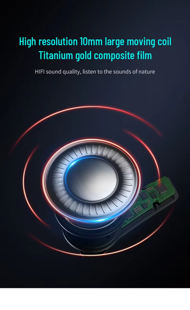 Casti wireless earbuds Bluetooth cu anulare a zgomotului, TWS, in ear, control vocal, sunet Hi-Fi stereo, latenta mica de 30 ms, rezistente la apa, design ergonomic si confortabil, negre [11]
