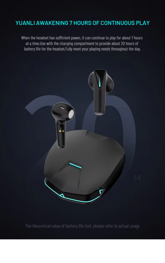 Casti wireless earbuds Bluetooth cu anulare a zgomotului, TWS, in ear, control vocal, sunet Hi-Fi stereo, latenta mica de 30 ms, rezistente la apa, design ergonomic si confortabil, negre [10]