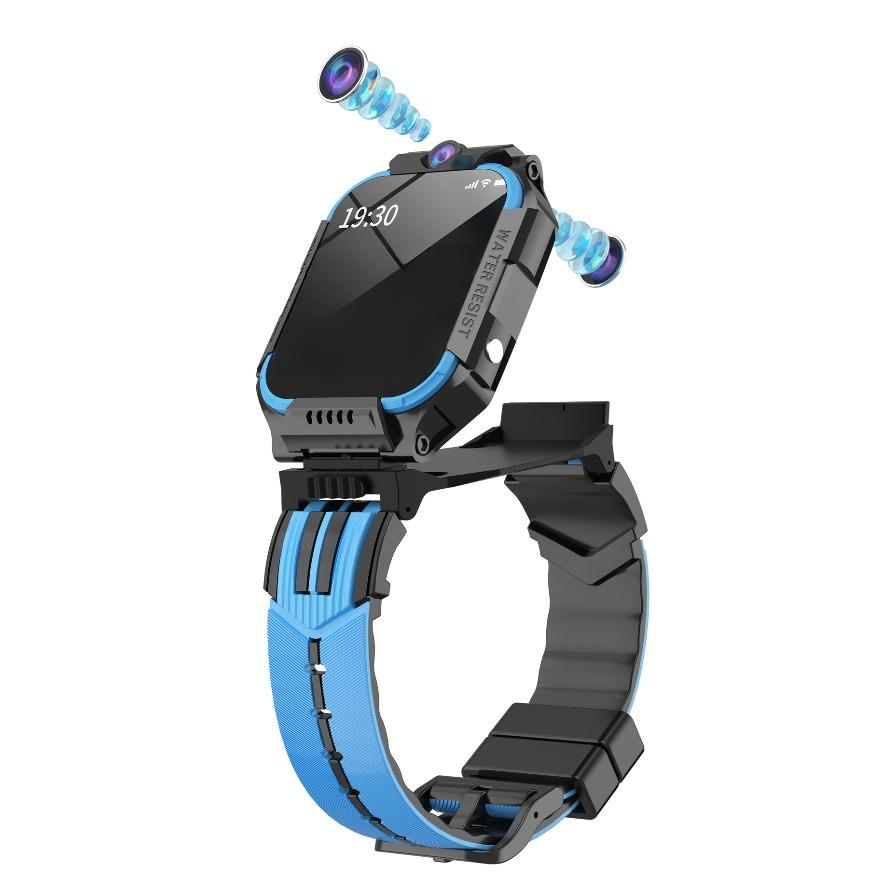Ceas Smartwatch cu cartela SIM, suport video, rotativ si detasabil, functie de telefon, camera duala HD, purtabil la gat, rezistent la apa, ecran de 1.83", apel video, chat vocal, localizare, roz [4]