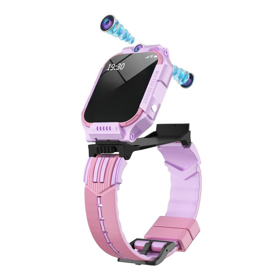 Ceas Smartwatch cu cartela SIM, suport video, rotativ si detasabil, functie de telefon, camera duala HD, purtabil la gat, rezistent la apa, ecran de 1.83", apel video, chat vocal, localizare, albastru [4]