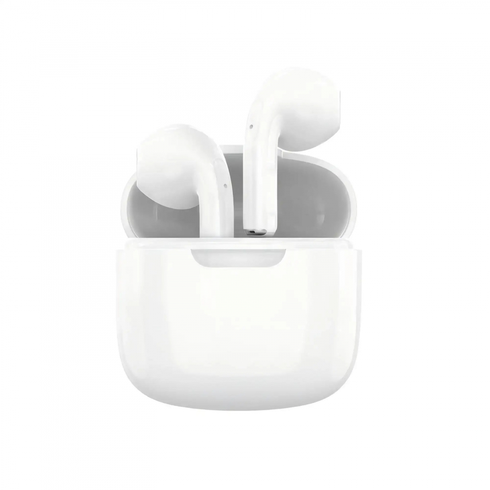 Casti wireless Bluetooth B21, audio, in ear, fara fir, casti Bluetooth 5.3, autonomie 24h, control tactil/smart touch, rezistente la apa IPX4, compatibilitate universala, iOS, Android, albe [1]
