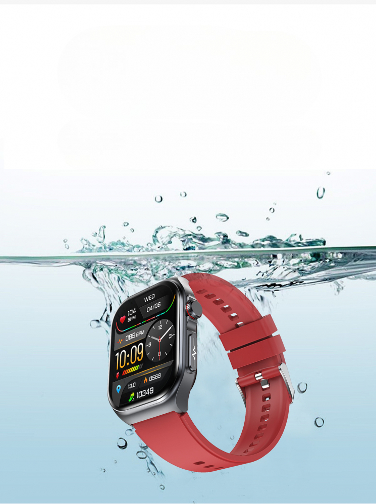 Ceas Smartwatch ET585,ECRAN 2.04", ECG, HRV, glucometru, analiza bioelectrica, monitorizare tensiune, oxigen sange, ritm cardiac, temperatura corp, somn, activitati fizice, apel SOS, pedometru, negru [12]