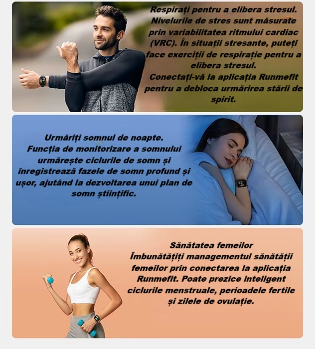 Ceas Smartwatch  GTS7 PRO, Sport, Bluetooth, Rezistent la Apa, Ecran 2.0", Monitorizare Activitati Fizice, Somn, Ritm Cardiac, Pedometru, Incarcare Magnetica, Moduri Sport, Android & iOS, Negru [12]