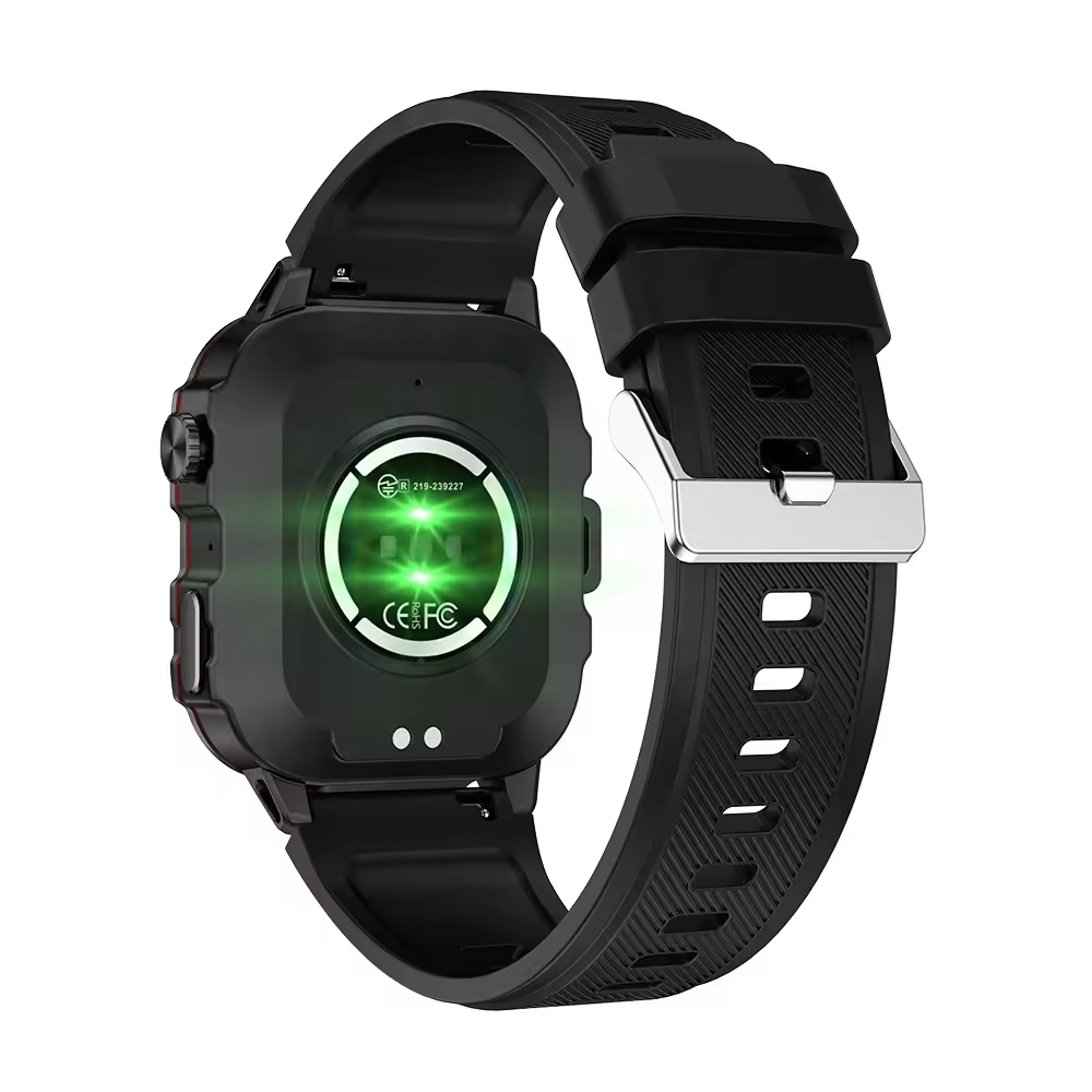 Ceas smartwatch sport, Bluetooth, rezistent la apa, ecran 1.96", cronograf, busola, calendar, monitorizare activitati fizice, somn, ritm cardiac, pedometru, incarcare magnetica, Android, iOS, negru [5]