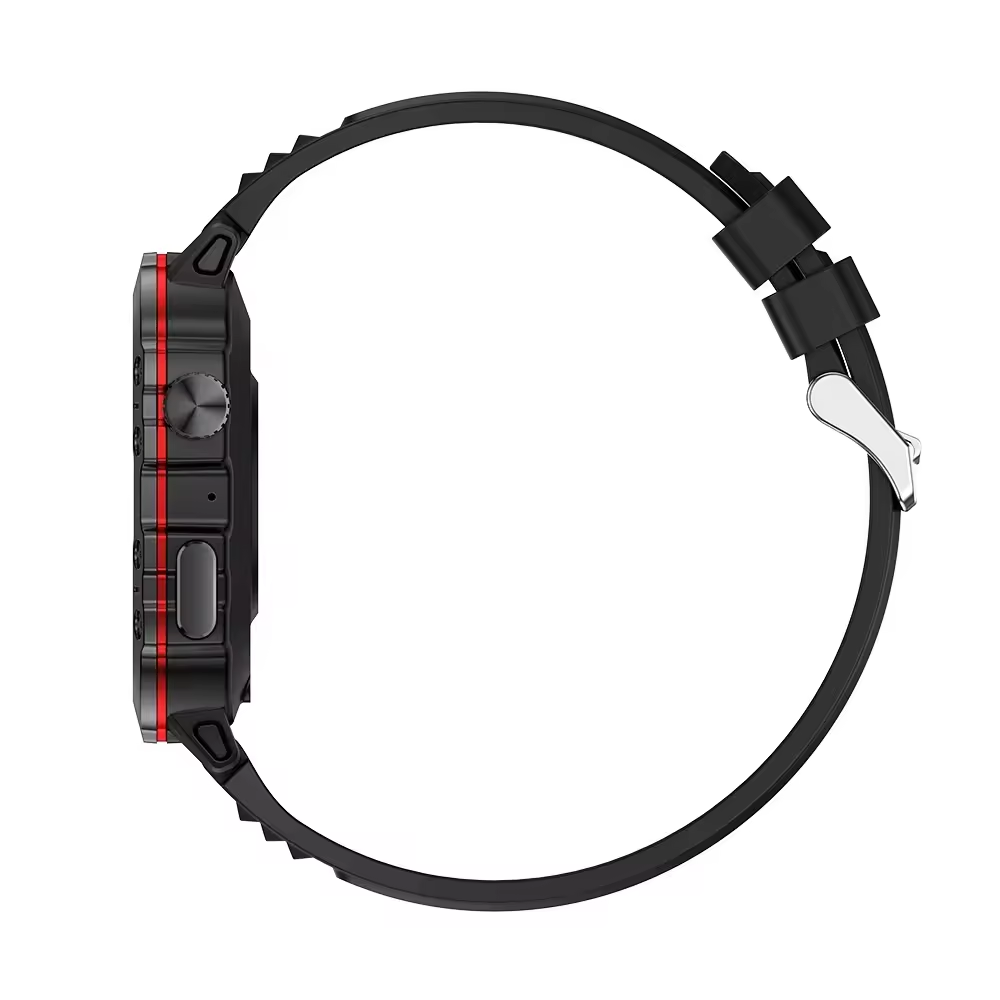Ceas smartwatch sport, Bluetooth, rezistent la apa, ecran 1.96", cronograf, busola, calendar, monitorizare activitati fizice, somn, ritm cardiac, pedometru, incarcare magnetica, Android, iOS, negru [6]