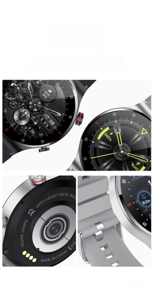 Ceas Smartwatch ZYTEQ® 1.28”, Apel Bluetooth, monitorizare sanatate, pedometru, notificari, incarcare magnetica, negru [3]