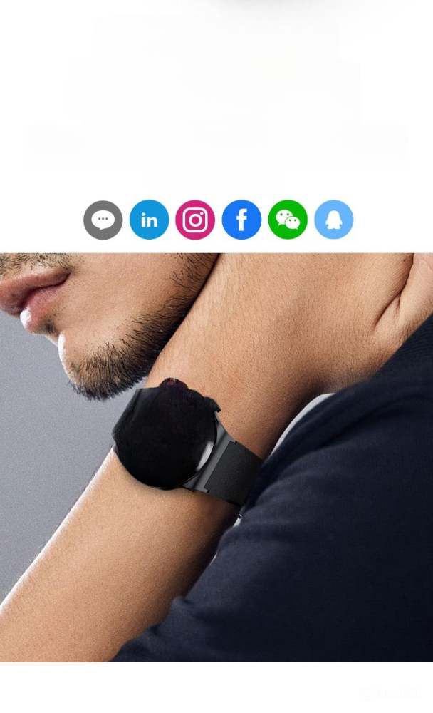 Ceas Smartwatch ZYTEQ® 1.28”, Apel Bluetooth, monitorizare sanatate, pedometru, notificari, incarcare magnetica, negru [6]