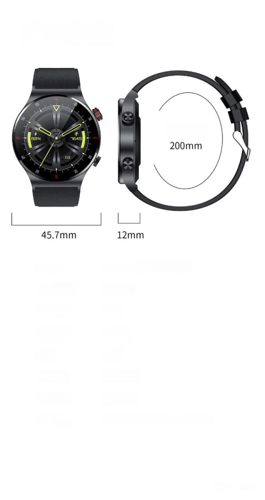 Ceas Smartwatch ZYTEQ® 1.28”, Apel Bluetooth, monitorizare sanatate, pedometru, notificari, incarcare magnetica, negru [12]