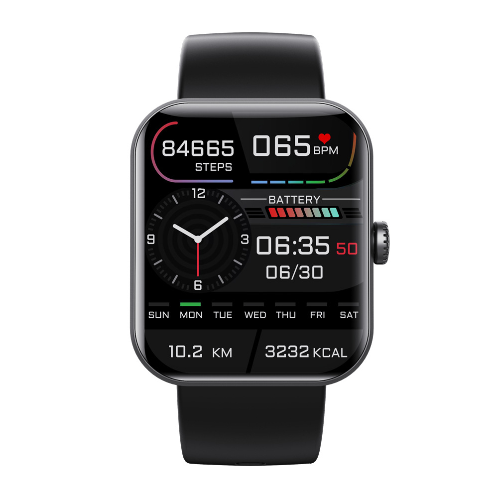 Ceas smartwatch ZYTEQ®️, ecran 1.91", Bluetooth, inteligent, fitness, sport, rezistent la apa, functie smart numarat pasi, alarma, notificari apeluri, mesaje si social media, monitorizare ritm cardiac [10]