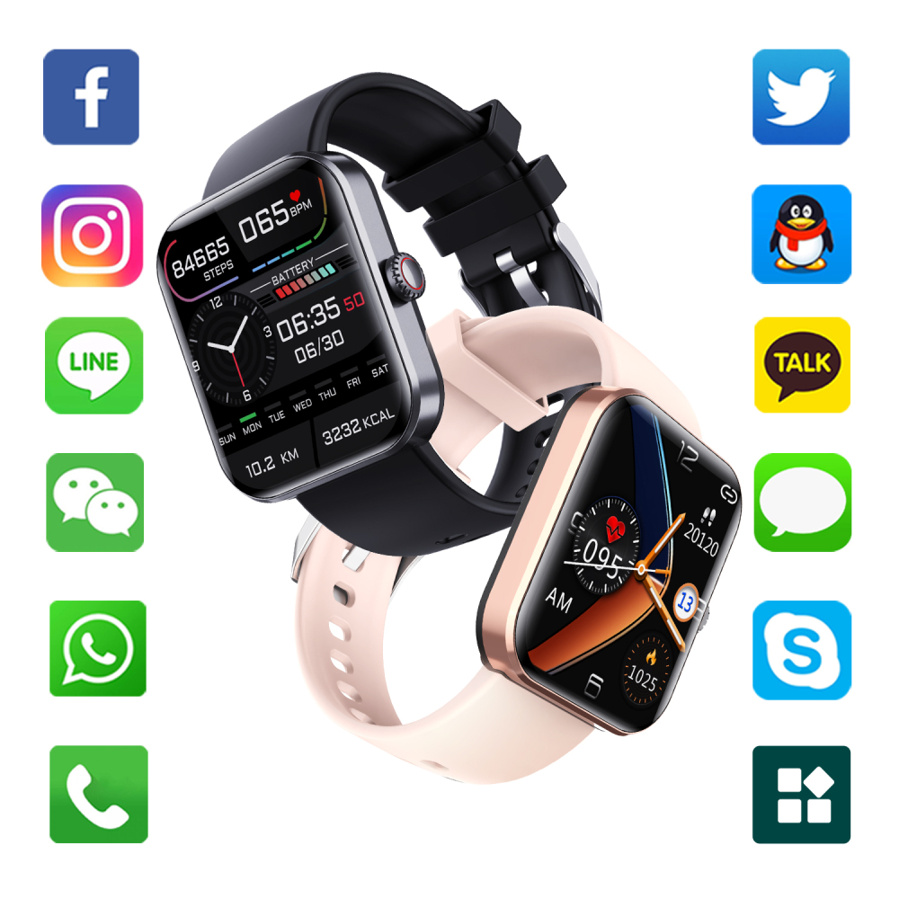 Ceas smartwatch ZYTEQ®️, ecran 1.91", Bluetooth, inteligent, fitness, sport, rezistent la apa, functie smart numarat pasi, alarma, notificari apeluri, mesaje si social media, monitorizare ritm cardiac [4]