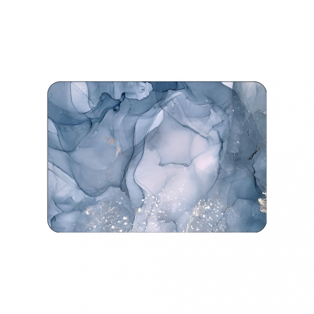 Covor de baie universal, din diatom, absorbant, antiderapant, design rulabil pentru depozitare usoara, 60x90 cm, albastru ocean [1]