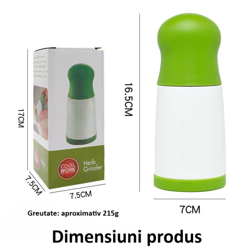 Razatoare, rasnita de bucatarie multifunctionala, pentru maruntit ierburi precum coriandru, patrunjel, plante aromatice, usor de folosit, accesoriu de bucatarie, verde [2]